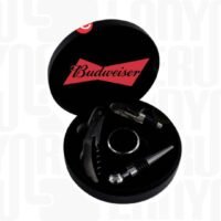 Kit Sacacorchos Redondo Negro