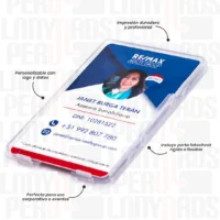 FOTOCHECK DE PVC CON PORTA FOTOCHECK