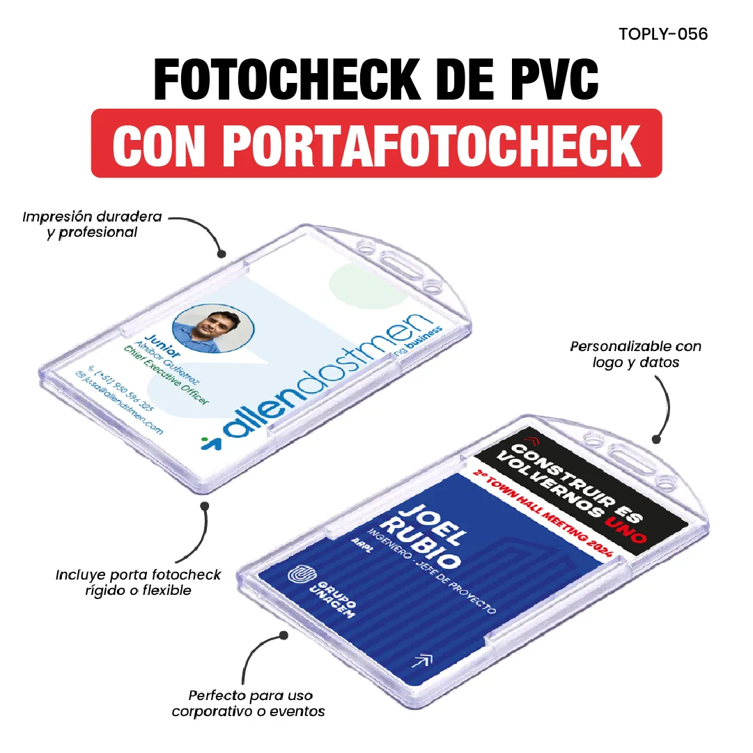 FOTOCHECK DE PVC+ PORTA - Imagen 2