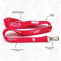 LANYARD CON ARNES PLATA 2.5CM