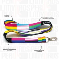 LANYARD CON ARNES PLATA 2CM