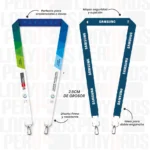 LANYARD CON ARNES PLATA DOBLE 2.5CM - Imagen 3