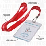 LANYARD CON CREDENCIAL DE COUCHE 150 GR Y MICA