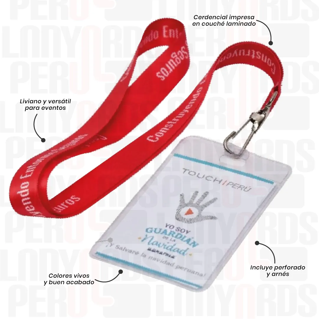 LANYARD CON CREDENCIAL DE COUCHE 150 GR Y MICA