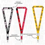 LANYARD CON DESTAPADOR CON MOSQUETON GIRATORIO CON PALANCA 2CM - Imagen 3