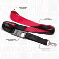 LANYARD CON DESTAPADOR ZAMAK CON ARNES PLATA 2.5CM