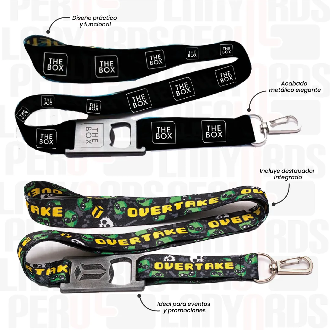 LANYARD CON DESTAPADOR ZAMAK CON ARNES PLATA 2.5CM - Imagen 2