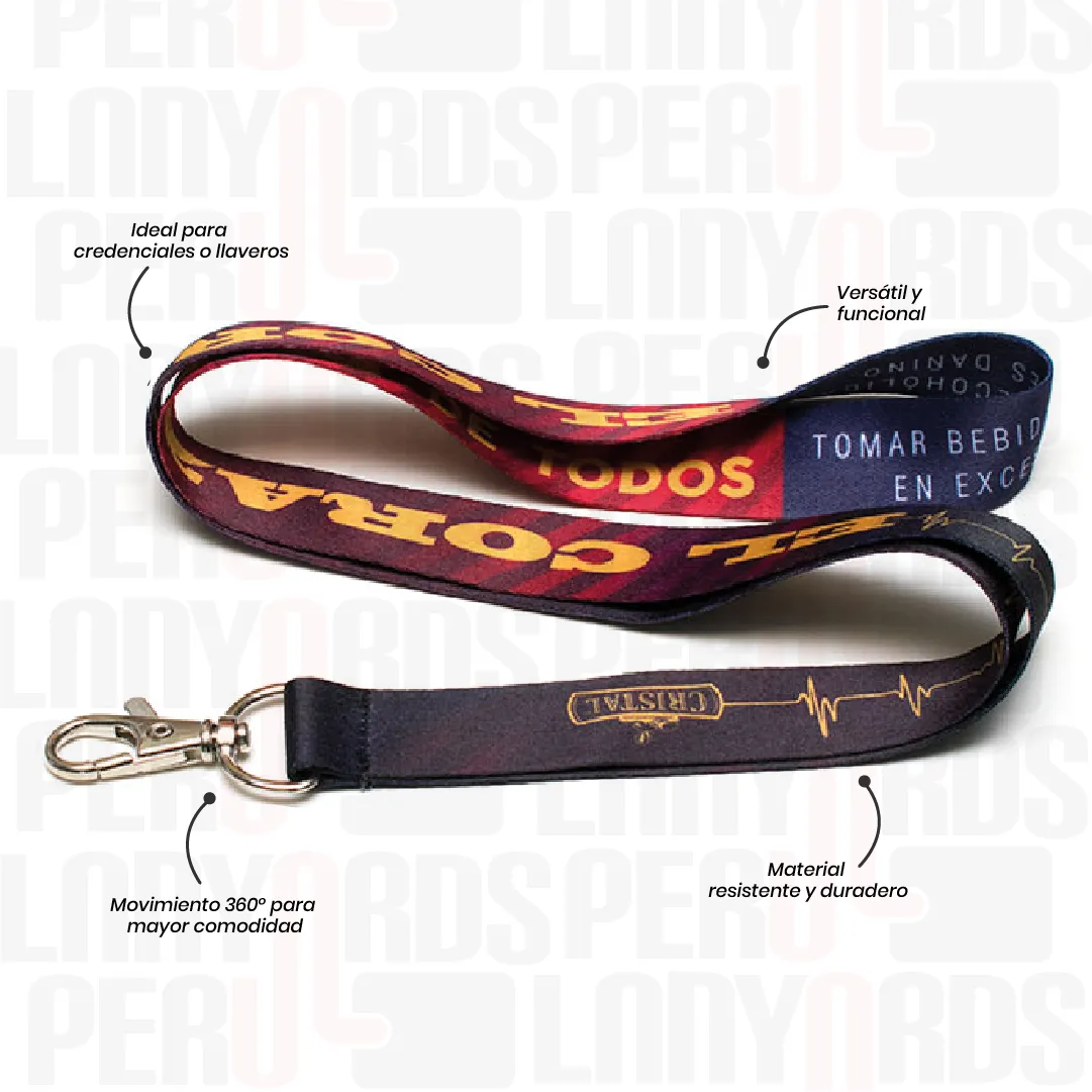LANYARD CON MOSQUETON GIRATORIO 2CM
