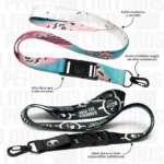 LANYARD CON TIP TOP GIRATORIO Y ARNES NEGRO 2CM - Imagen 2