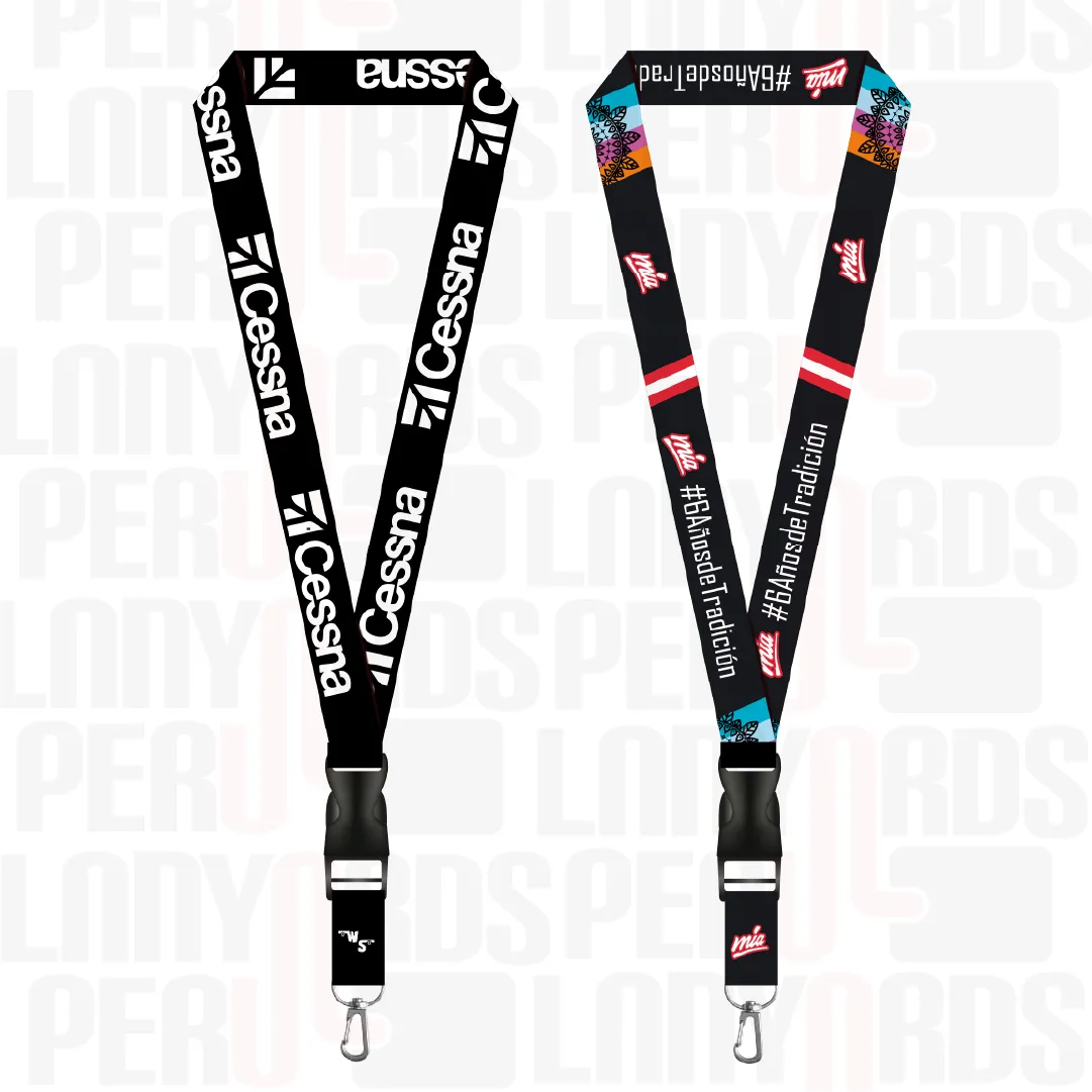LANYARD CON TIP TOP IMPORTADO CON ARNES PLATA 2.5CM - Imagen 3