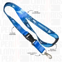 LANYARD CON TIP TOP MPORTADO CON ARNES PLATA Y BREAK WAY 2CM