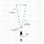 LANYARD CON TIP TOP IMPORTADO Y ARNES TACTICO 2.5CM - Imagen 2