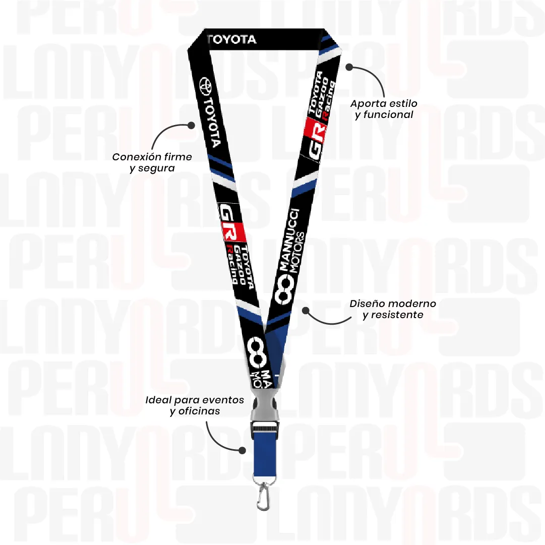 LANYARD CON TIP TOP PLATA CON ARNES PLATA - Imagen 2