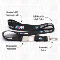 LANYARD DESTAPADOR NIQUELADO ARNES PLATA 2.5CM