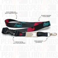 LANYARD DESTAPADOR NIQUELADO ARNES PLATA TIP TOP IMPORTADO 2CM