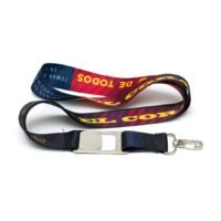 LANYARD DESTAPADOR NIQUELADO CON ARNES PLATA 2CM