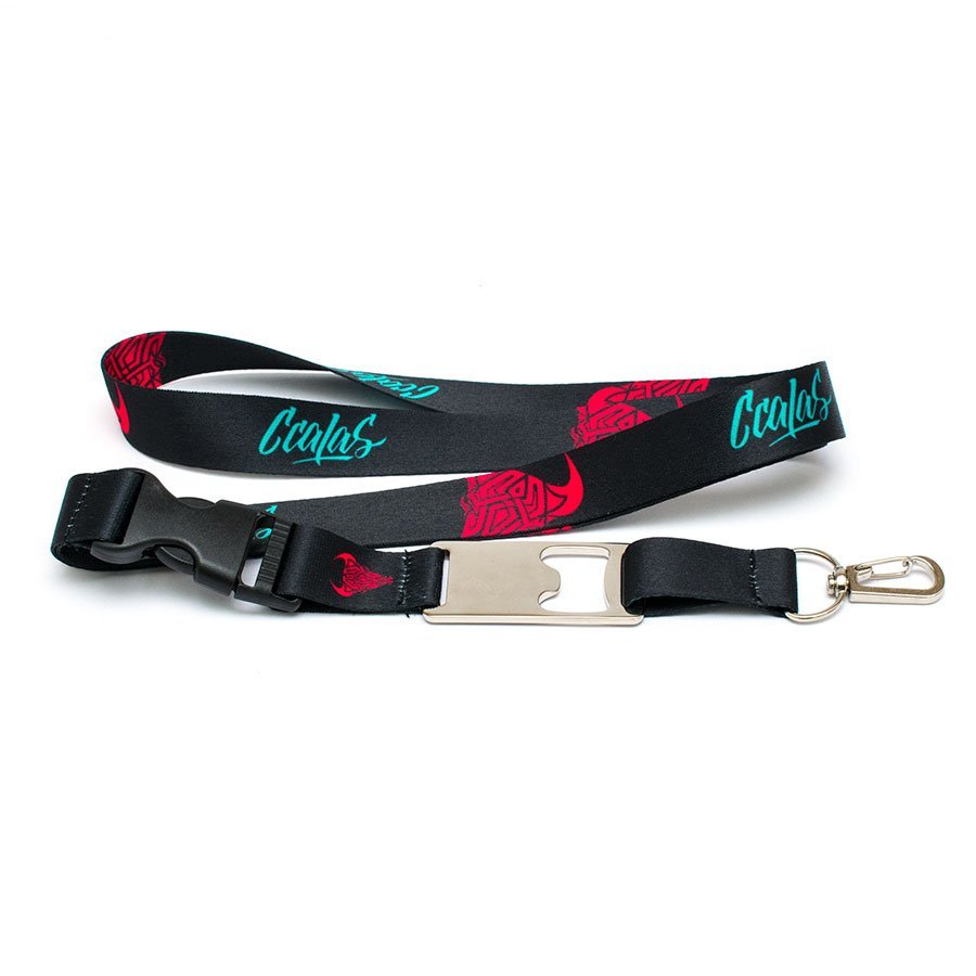 LANYARD DESTAPADOR NIQUELADO CON ARNES PLATA Y TIP TOP PLANO IMPORTADO 2CM - Imagen 2
