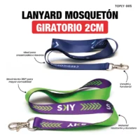 LANYARD MOSQUETÓN GIRATORIO PREMIUM 2CM