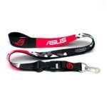 LANYARD TIP TOP PLANO IMPORTADO CON ARNES METALICO PLATA 2CM