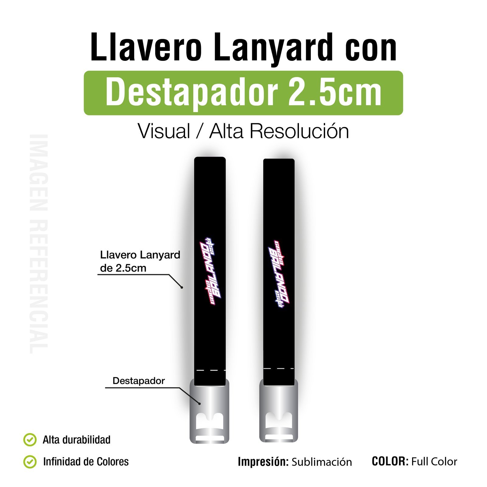 LLAVERO DESTAPADOR NIQUELADO 2.5CM - Imagen 2