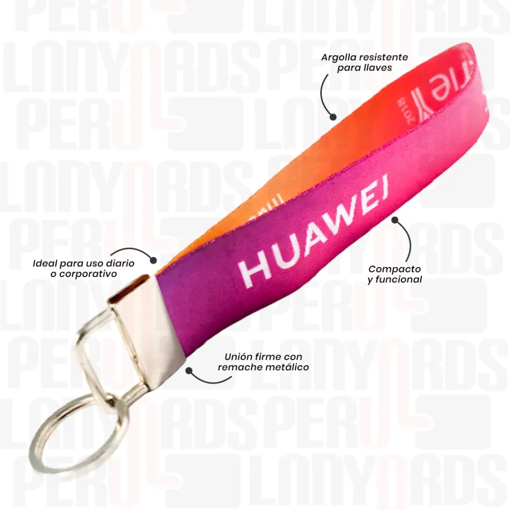 LLAVERO LANYARD CON REMACHE Y ARGOLLA 2CM