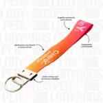 LLAVERO LANYARD CON REMACHE Y ARGOLLA 2CM - Imagen 2