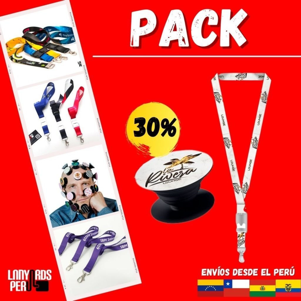 Pack Lanyards + Pop Socket Exportación
