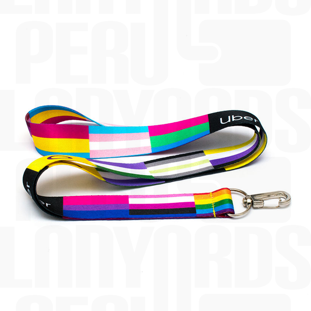 Lanyard Arnés Metalico Plata Premium 2.5 cm - Imagen 2