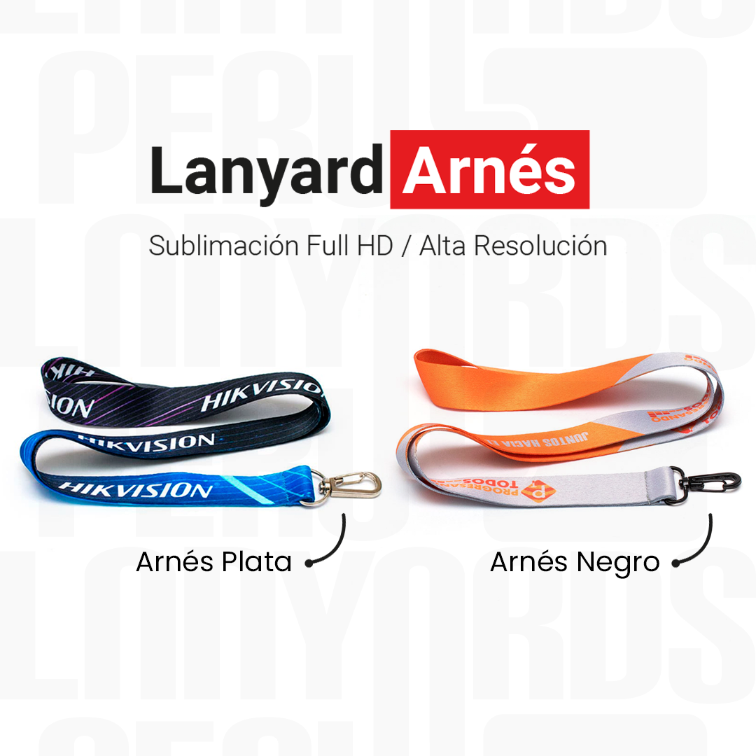 Lanyard Arnés Metalico Plata Premium 2.5 cm - Imagen 7