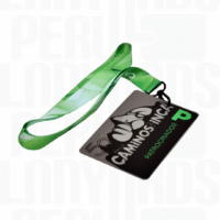 Lanyard Credencial PVC Duro (Polietileno) con Arnés Metalico Plata Premium