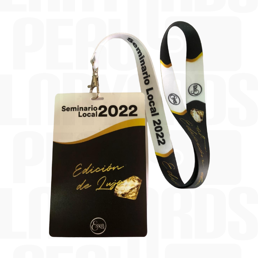 Lanyard Credencial PVC Duro (Polietileno) con Mosquetón Giratorio Premium - Imagen 3