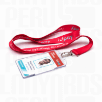 Lanyard Fotocheck con Arnés Metalico Plata Premium