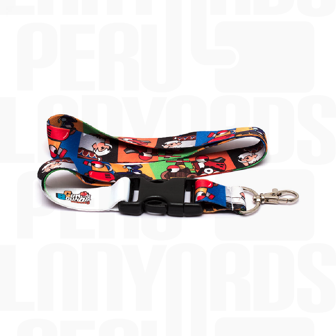 Lanyard Tip Top Importado con Mosquetón Giratorio Premium 2.5 cm