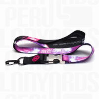 Lanyard Tip Top Plata con Arnés Metalico Plata Premium