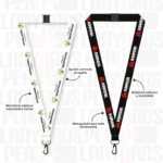 LANYARD CON ARNES NEGRO Y BREAK WAY 2CM - Imagen 2