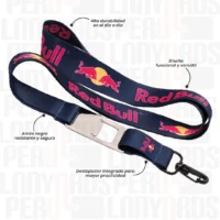 LANYARD CON DESTAPADOR Y ARNES NEGRO 2.5CM