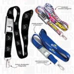 LANYARD CON DESTAPADOR ZAMAK BAJO RELIEVE Y ARNES PLATA 2CM - Imagen 3