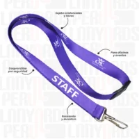LANYARD CON MOSQUETON RIGIDO Y BREAK WAY 2CM