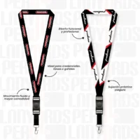 LANYARD CON TIP TOP GIRATORIO Y MOSQUETON GIRATORIO 2CM