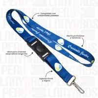 LANYARD CON TIP TOP GIRATORIO Y MOSQUETON RIGIDO 2.5CM