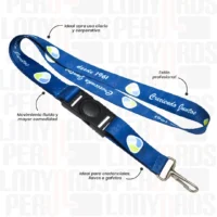 LANYARD CON TIP TOP GIRATORIO Y MOSQUETON RIGIDO 2CM