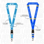 LANYARD CON TIP TOP PLANO IMPORTADO Y ARNES NEGRO 2.5CM
