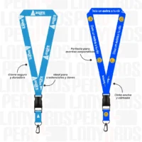 LANYARD CON TIP TOP PLANO IMPORTADO Y ARNES NEGRO 2.5CM