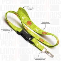 LANYARD CON TIP TOP IMPORTADO Y ARNES PLATA 2CM