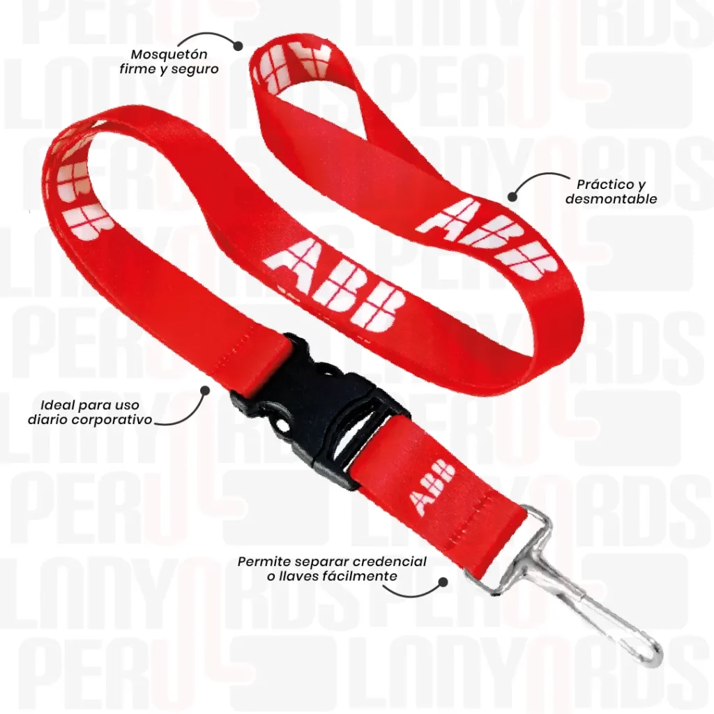 LANYARD CON TIP TOP IMPORTADO Y MOSQUETON RIGIDO 2CM