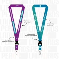 LANYARD CON TIP TOP NACIONAL Y ARNES PLATA 2.5CM