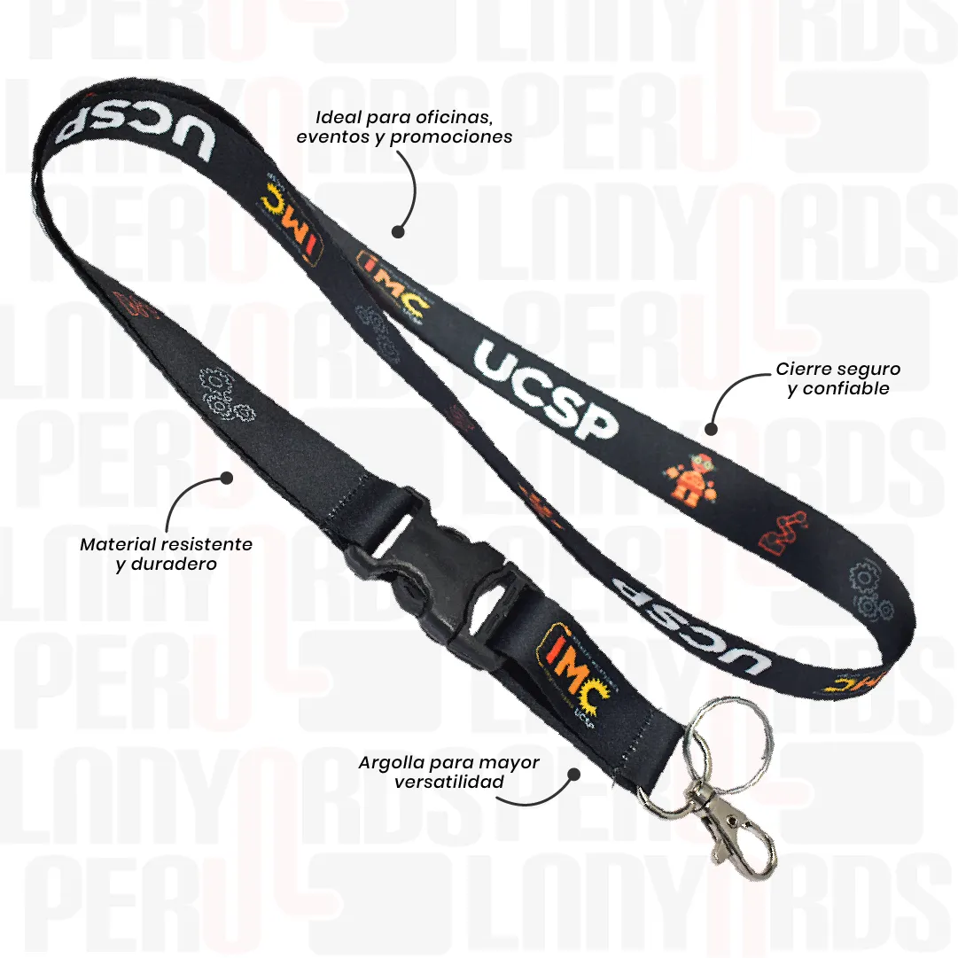 LANYARD CON TIP TOP NACIONAL Y MOSQUETON GIRATORIO CON ARGOLLA 2CM