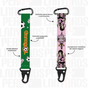 LLAVERO LANYARD CON CARABINERO Y ARNES TACTICO 2.5CM