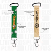 LLAVERO LANYARD CON CARABINERO Y MOSQUETON GIRATORIO 2CM