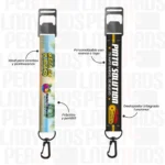 LLAVERO LANYARD CON DESTAPADOR Y ARNES NEGRO 2.5CM